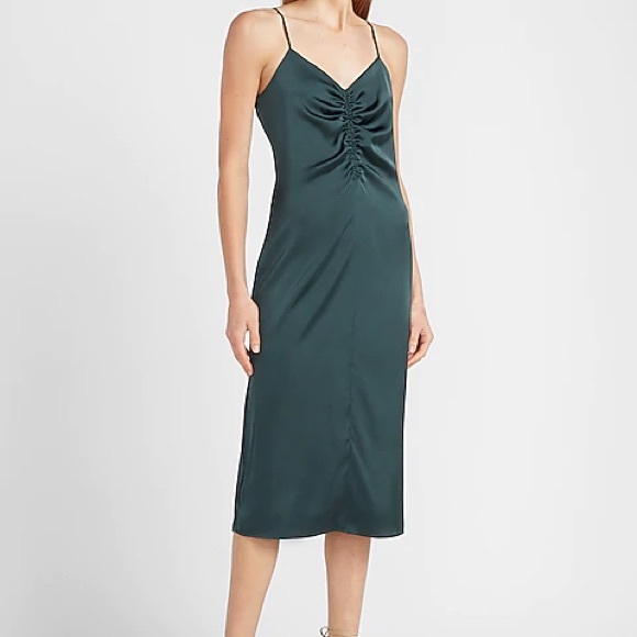 Express | Dresses | Emerald Green Satin Slip Dress | Poshmark Express | Dresses | Emerald Green Satin Slip Dress | Poshmark